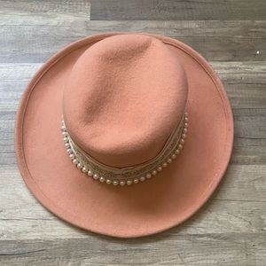 Kathy Jeanne Pink Hat with Pearls